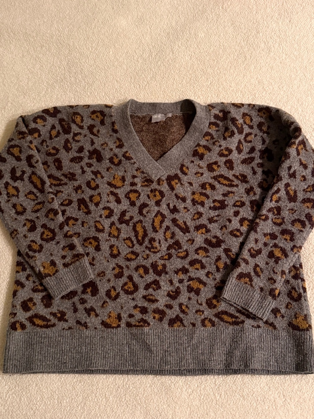 ASOS V-Neck Leopard Print Sweater